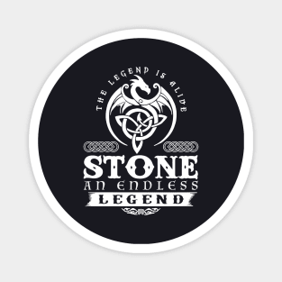 The Legend Is Allive Stone An Endiless Legend Black And White For Shirt Hipster 70s Magnet